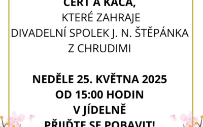 Pozvánka na divadelní představení v neděli 25.5.2025