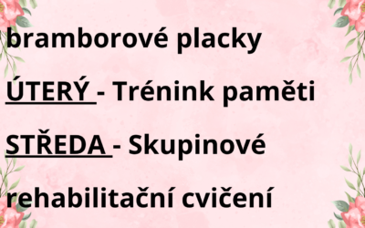 Aktivity 11. 8. – 15. 8. 2025