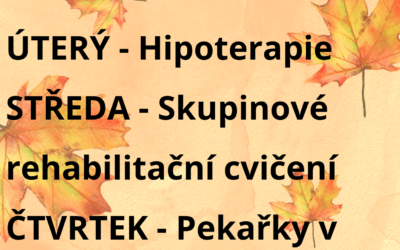 Aktivity 29. 9. – 3.10. 2025