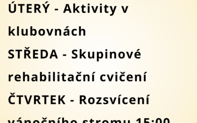 Aktivity 24. 11. – 28. 11. 2025