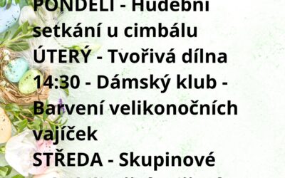 Aktivity 30. 3. – 3. 4. 2026