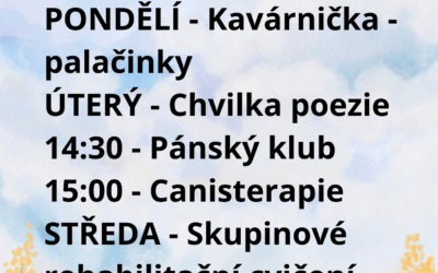 Aktivity 16. 3. – 20. 3. 2026