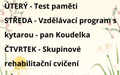 Aktivity 6. 4. – 10. 4. 2026