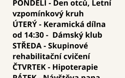 Aktivity 22. 6. – 26. 6. 2026