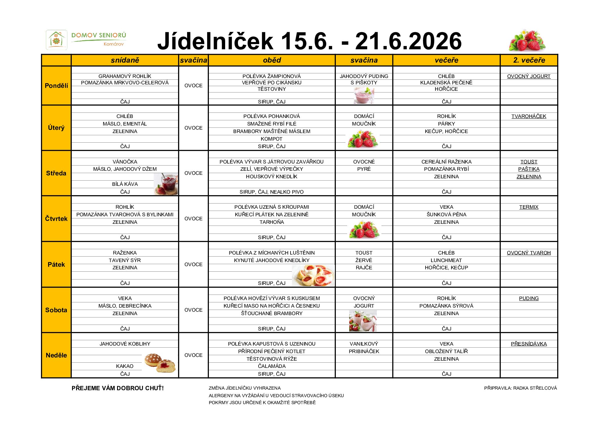 Jídelní lístek 15.6.2026-21.6.2026