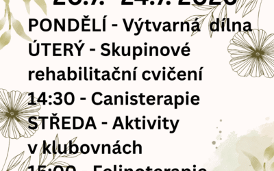 Aktivity 20. 7. – 24. 7. 2026